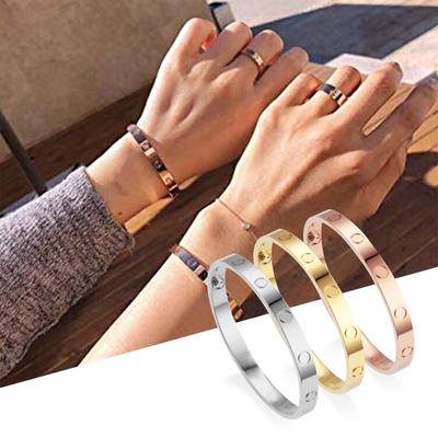 Love Series Bracelet Bangle Screw Design Hinge Stainless Steel Jewelry