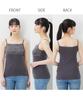 Nissen Cotton Camisole with Lace and Charcoal Size 4L 100% Chest, 3-Piece Set, Black, White, (Transfer Name),