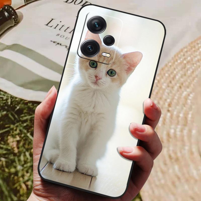 Dla Redmi Note 12 Pro 5G NFC Etui Czarna Pokrywka Lew Wilk Silikonowe Miękkie Tylne Etui Dla Telefonu Xiaomi Redmi Note12 Pro 5G Capa