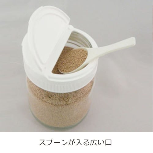 Seisho Cellarmate 2-Way Storage Jar, 320ml Glass Container with Spoon, 228168, for Sprinkling and Seasoning, Made In Japan
