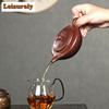 240ml Luxury Yixing Purple Clay Teapots Famous Master Handmade Bian Pot Raw Ore Purple Mud Kettle Chinese Zisha Tea Set Craft