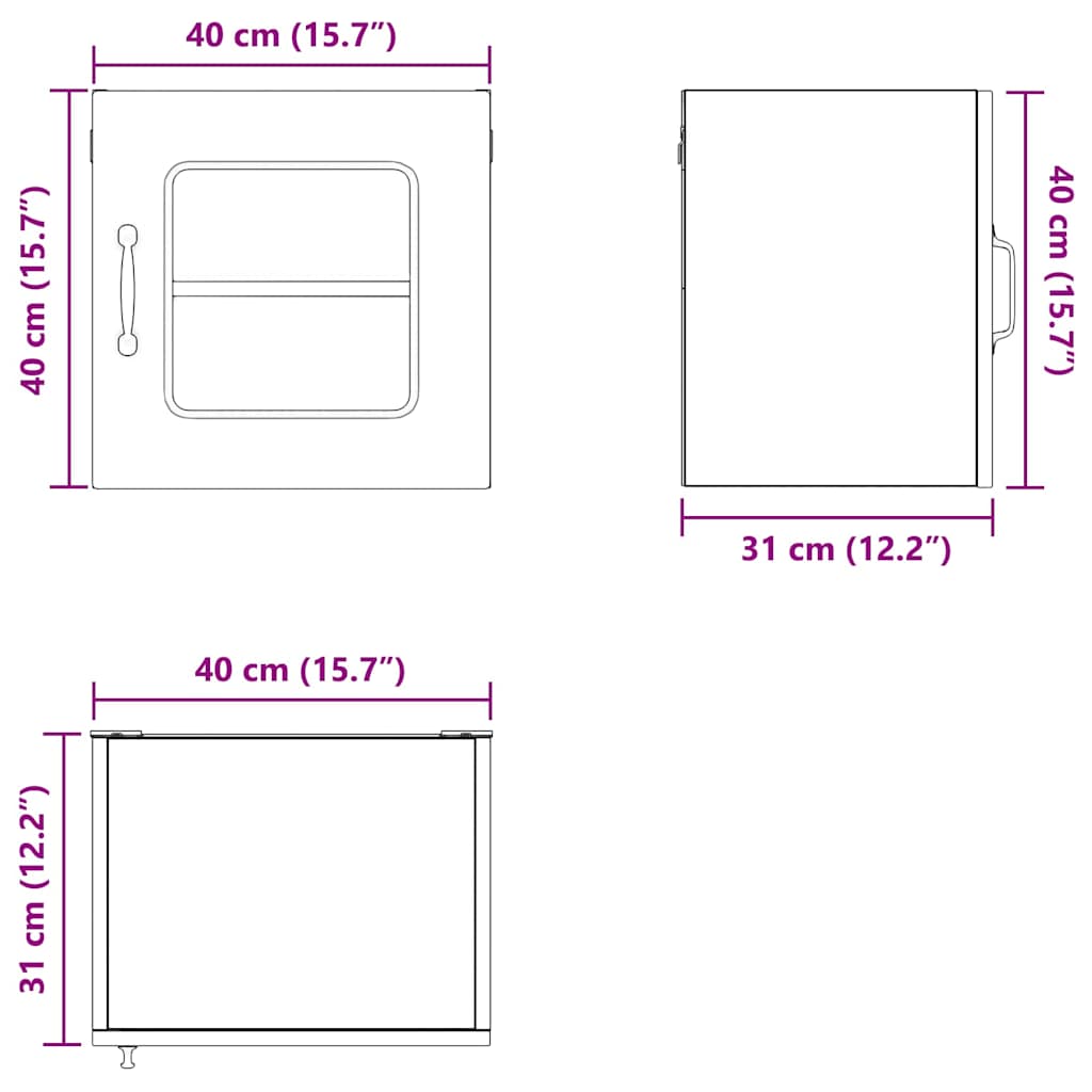 Dishwasher Front Panel Kalmar Black 40 X 31 X 40 Cm