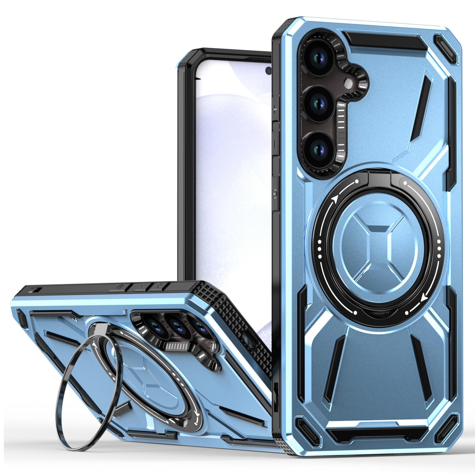 

For Samsung Galaxy S24+ Case Kickstand Hybrid Magnetic Phone Cover Baby Blue