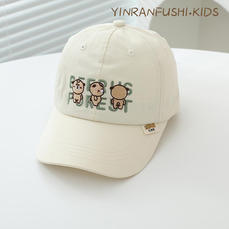 Koreanische Version Kinder Baseballkappe Junge Baby Frühling und Herbst Mädchen Baseballkappe Sonnenschutz Mittel Groß Kinder Reine Baumwolle Dünner Stil