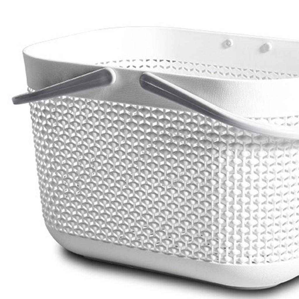 Bath Storage Basket Stylish Concise Style Lightweight Large Capacity Strong Load Bearing Draining Portable Shower Basket