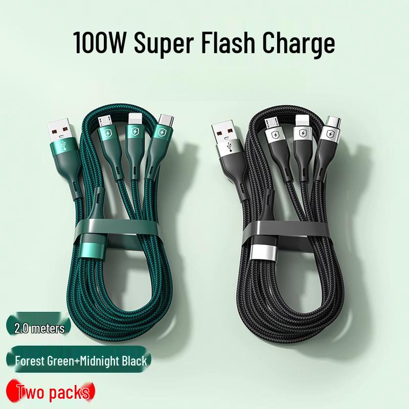Universal Fast Charge 3-in-1 Multi-Head Charger Cable for Mobile Phones