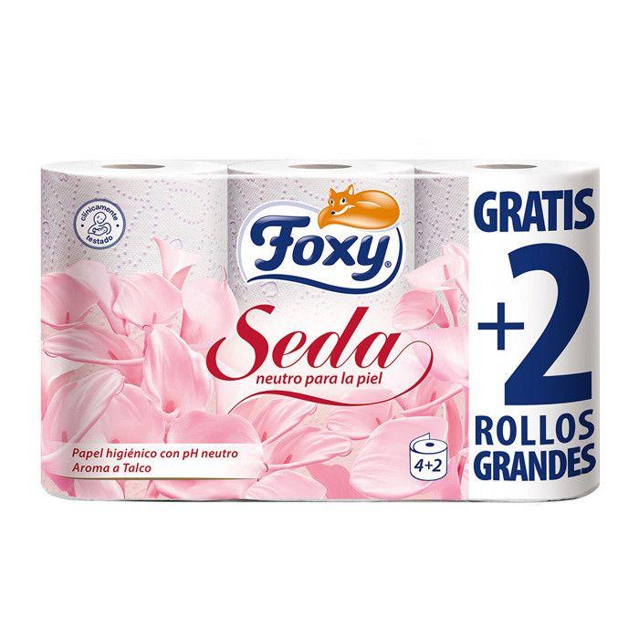 Papier toilette Foxy - Aroma talc - 4+2 rouleaux - Douceur &amp; parfum - 95134
