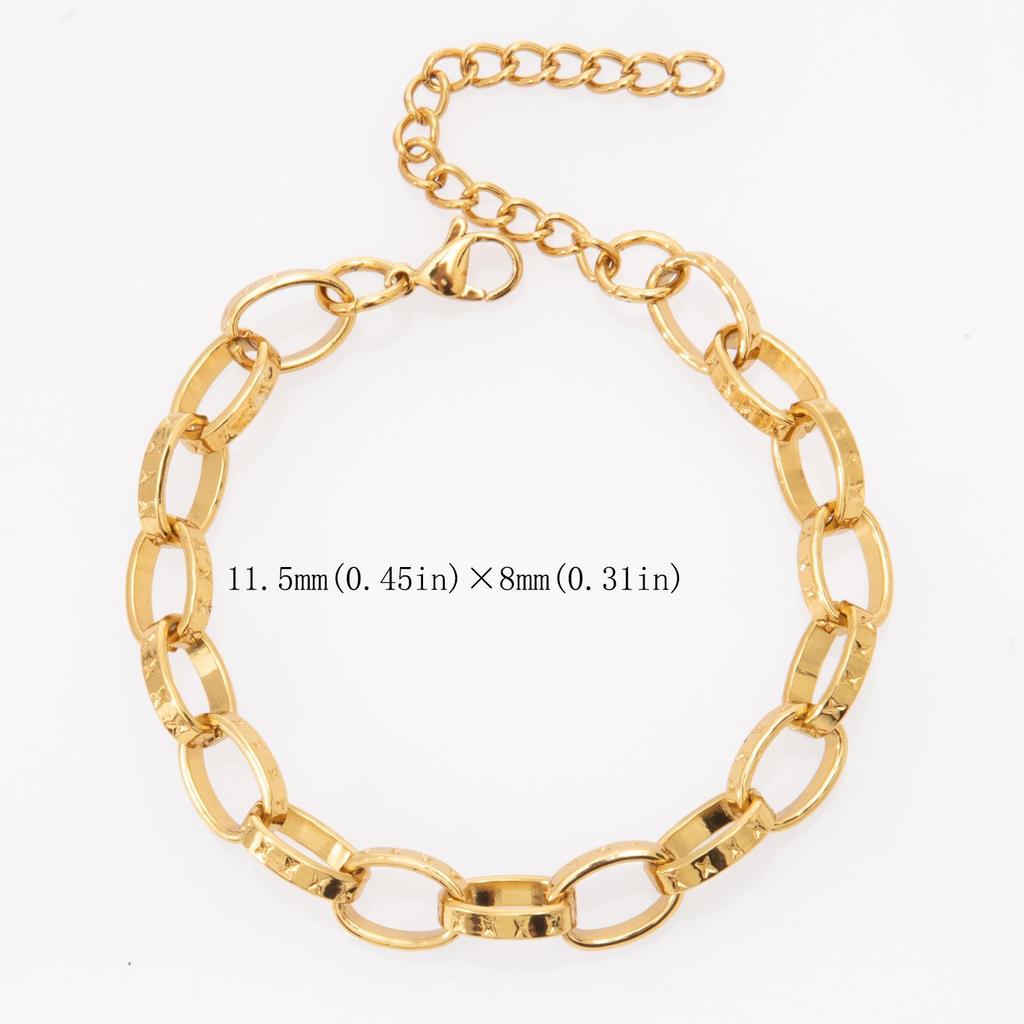 Bracciale Fenice in Acciaio Titanio Placcato Oro - Alla Moda High-End Stile Hip Hop per Donne
