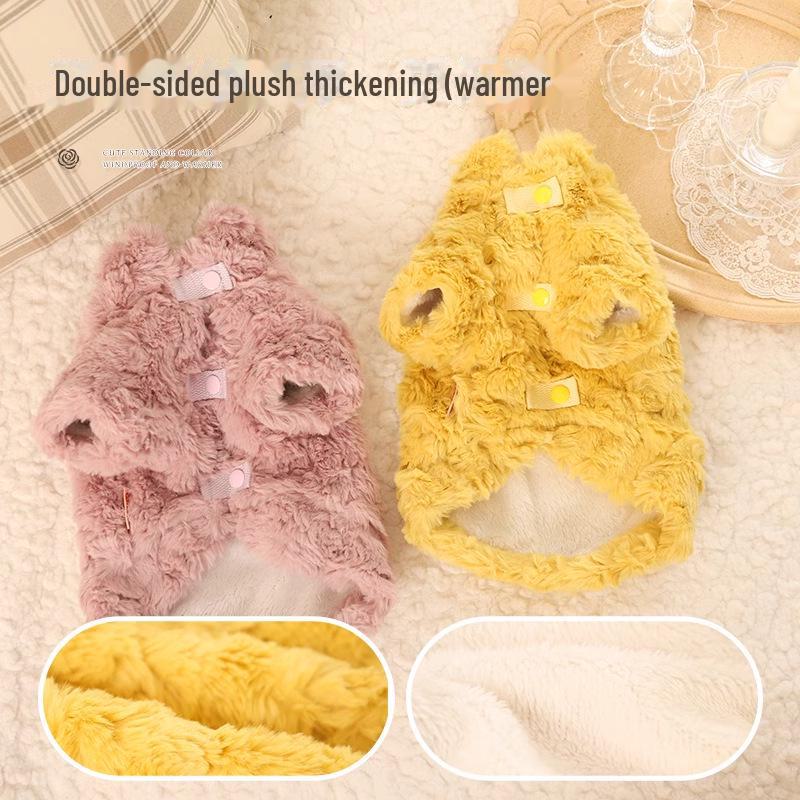 Chaqueta Cálida de Invierno para Gatos - Abrigo de Algodón Felpa Anticaída de Pelo para Ragdolls y Gatitos