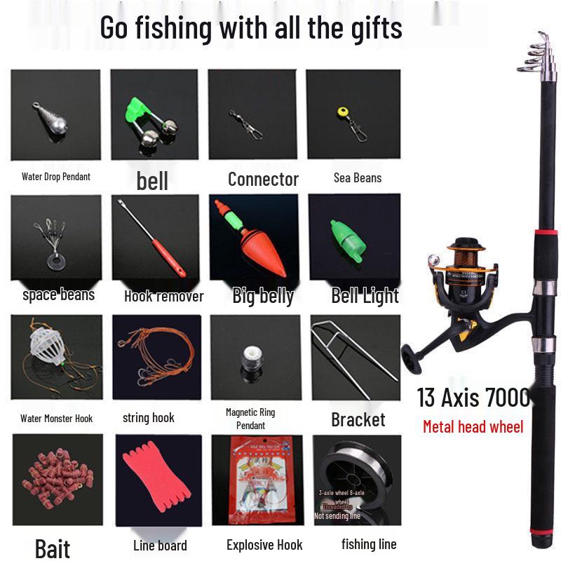 Komplettes Meeresangelruten-Set: Spinn-, Casting- und Weitwurf-Ruten mit Zubehör