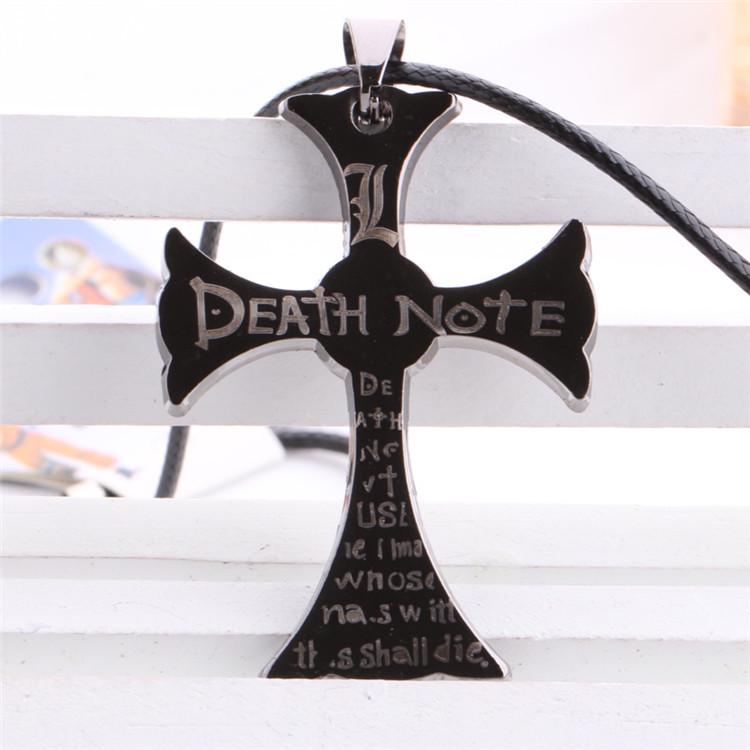 Buy Animation Accessories DEATH NOTE Logo Cross Necklace at