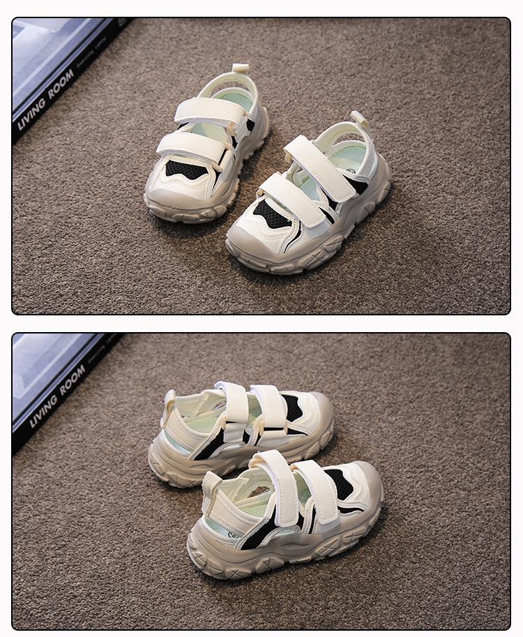

Children s Baotou anti-kick sneakers 2025 spring and summer new boys and girls Korean version girls mesh breathable casual sandals 26