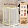 Foldable Breathable Mesh Laundry & Toy Basket - Large Capacity Clothes Storage for Bathroom & Household