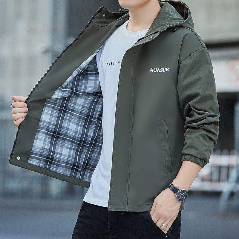 Jacket Men's Spring and Autumn Hooded Camouflage Men's Korean Style Autumn Trend Jacket Work Wear Functional Casual Autumn Top