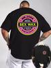 SIG. T-shirt Grafica da Uomo ZOGS Sexy Stampa a Cera sul Retro Traspirante Comoda Maglietta