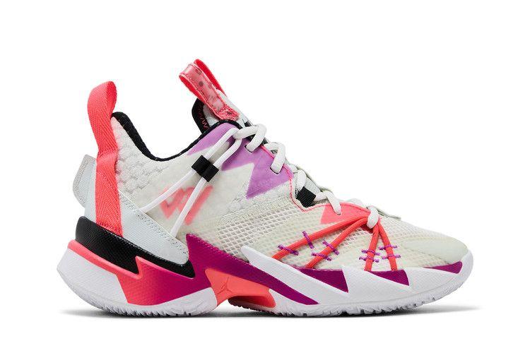 Kids' Sneakers Jordan Why Not Zer0.3 SE Spruce Aura Flash Crimson (GS) Sail/Spruce Aura-Flash Crimson-Black