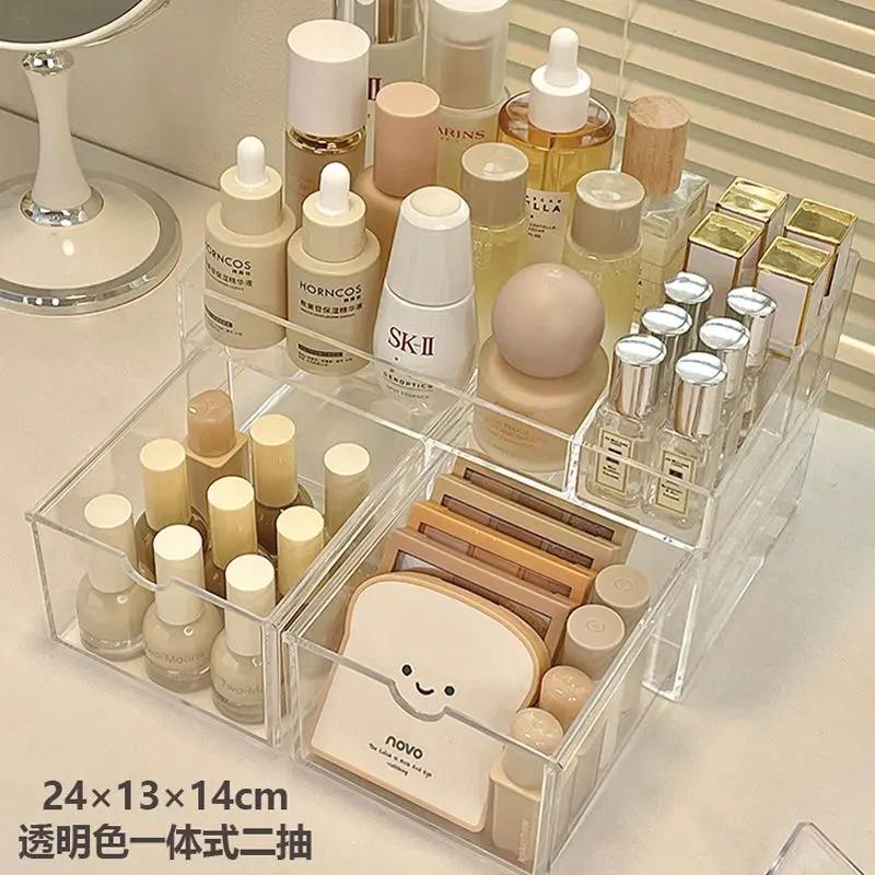 Acrylic Organizer for Cosmetics Makeup Organizer Clear Cosmetic Storage Box Storage Drawers Jewelry Box Mask Holder Stackable