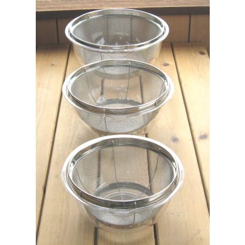 [.co.jp Exclusive] Nagao Bowl Heat-Resistant Cook Bowl, 21cm, 1900ml, and Colander Set, Made in Japan