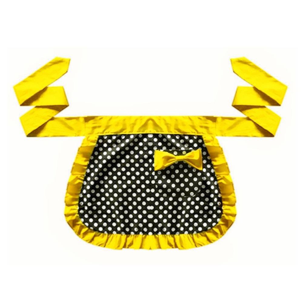 Half Waist Apron Cute Princess Cotton Short Style Apron for Women Home Kitchen Gardening Work Apron