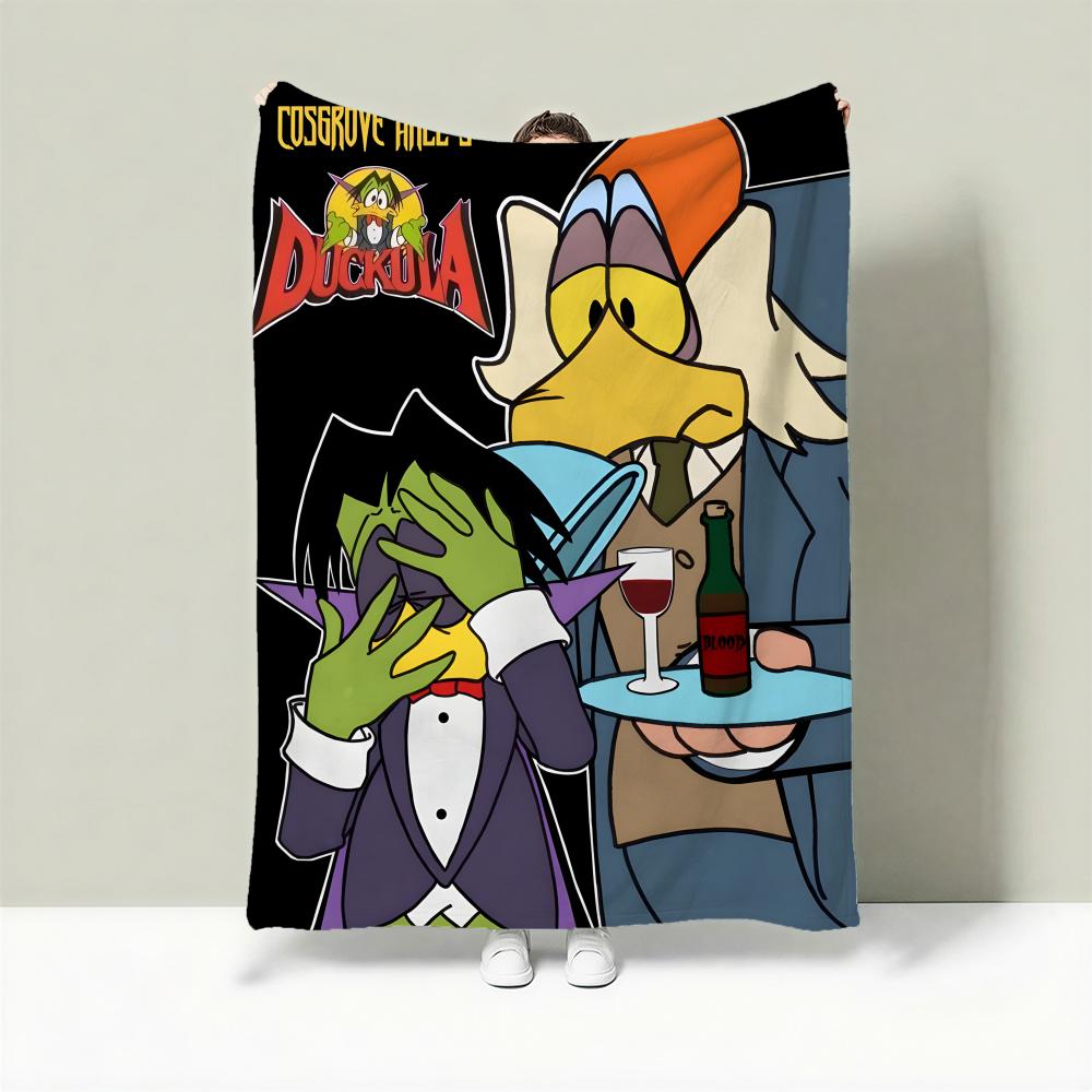 Coperta Leggera in Flanella Disegno Anatra C-Count Duckula 240g Morbida e Delicata sulla Pelle per Rinfrescarsi in Estate