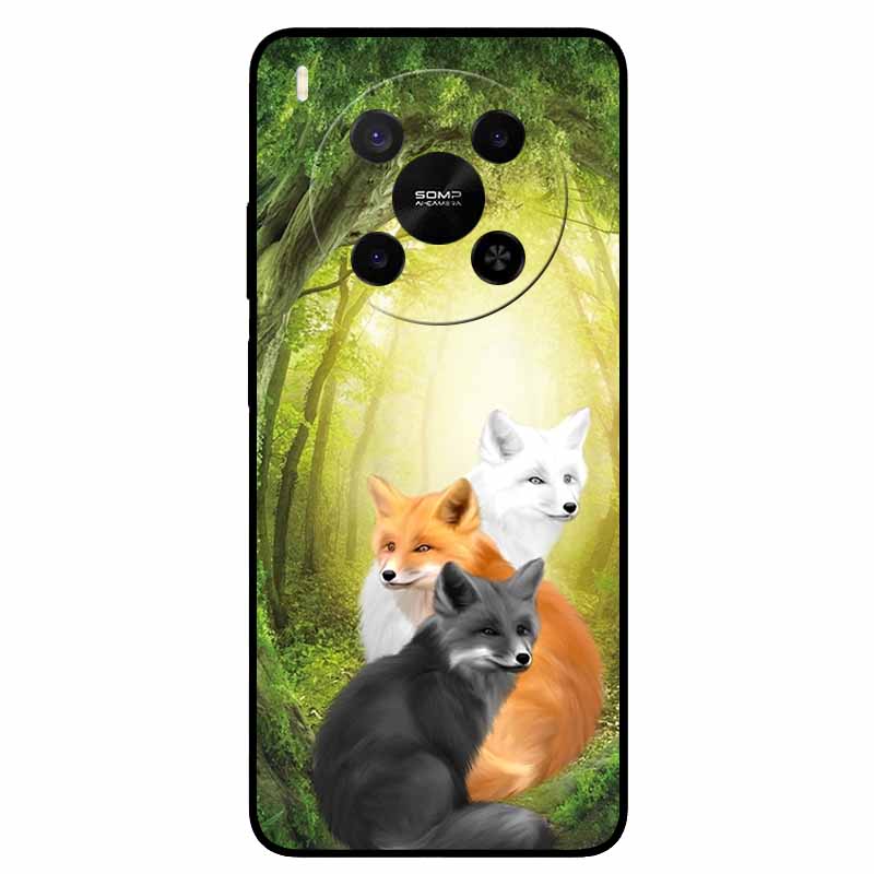 For ZTE Blade V70 Max Case Lion Cat Black Soft Silicone Fashion Phone Cases For Nubia V70 Max Protective TPU Coque Blade V70 Max