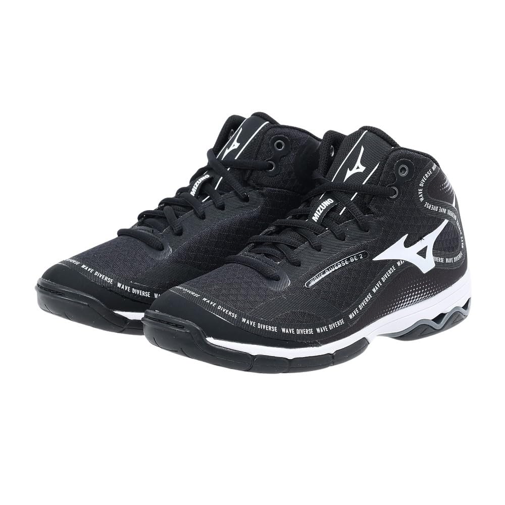Mizuno Wave Divers DE 2 Fitness Black x White x Light Size 2E Shoes, Indoor, Studio, Gym, Exercise, Gray, 23.5 cm,