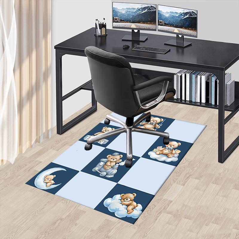 Teddy Bear Chair Mat Office Carpet for Kids Room Decor, Large Rug for Living Room, Sofa Carpet, Gift Idea for Boys and Girls