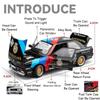 1:24 M3 GTR E46 Model Racing Car Toys Alloy Diecast Sound Light Doors Opened Shock Absorption Pull Back Simulation Supercars