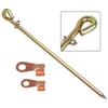 1pc Portable Ground Rod Grounding Pin With 20A 50A Ground Wire Lug For Electric Fences Antennas Satellite Dishes