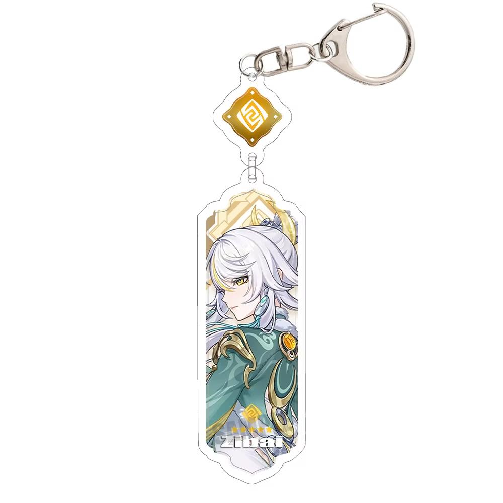 Portachiavi Anime Linnea Flins Durin Mualani Furina Arlecchino Accessori Portachiavi Genshin Impact Ciondolo Carino per Borsa Portachiavi Regalo