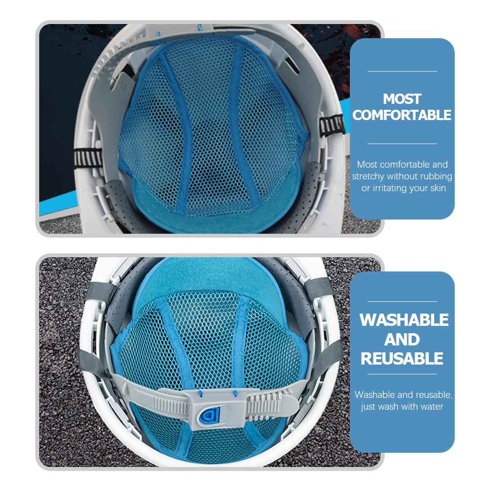 2 Pcs Safety Hat Sweatbands Hard Hat Insert Liner Helmets Cooling Pad Breathable Washable Safety Workplace