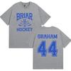 Hockey Re Baumwolle Cartoon Druck Unisex Mode Locker Kurzarm Neu Personalisiert Rundhals T-Shirt