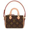Louis Vuitton Speedy Coated Canvas With Leather Pillow Bag Portable Coin Purse Extra Mini Women's Brown M00544