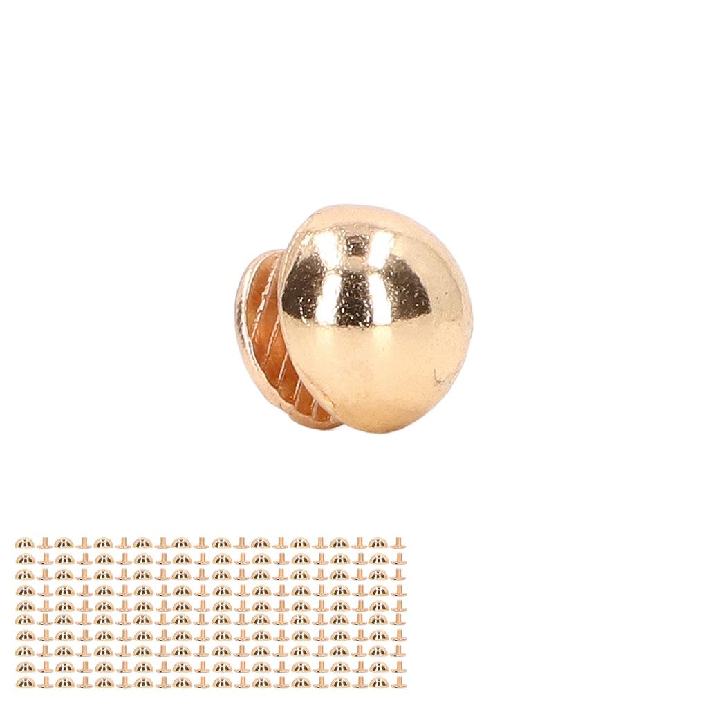 8mm 100 Sets Leather Rivets Kit Round Mushroom Shape Electroplating Decorative Rivets Tubular Metal Studs for DIY Craft