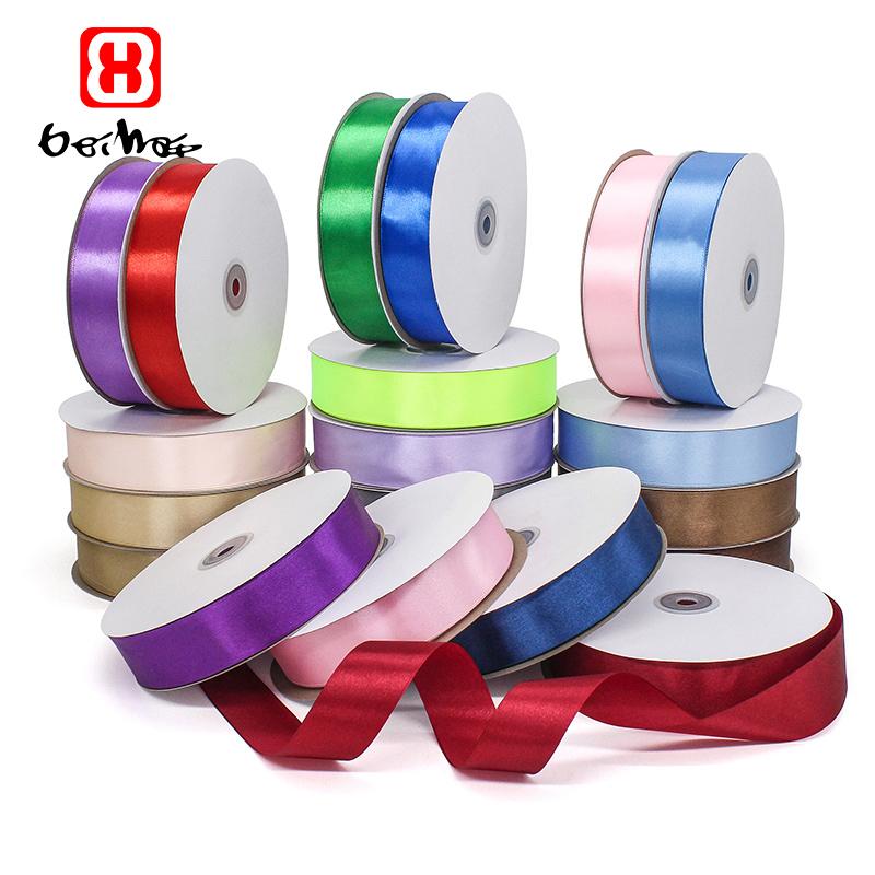 and Retail 30 mm 100% Polyester Satin Ribbon Stocked Customized Ribbons With Logo  for Wrapping Ribbon