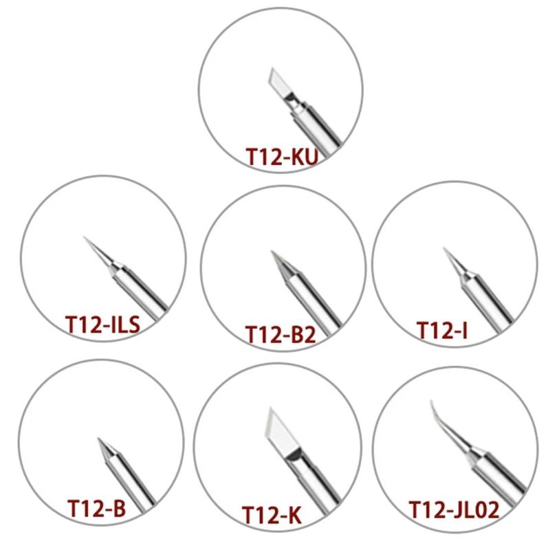 T12 Soldering Iron Tips Welding Tool Replacement for Rework Station Soldering Station Tip Soldering Iron Tip