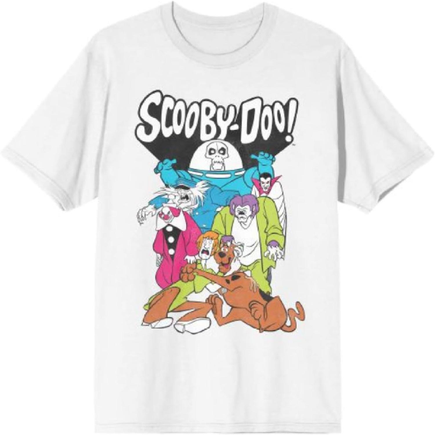 Белая футболка Скуби-Ду с Шегги, Скуби и Монстрами S белый