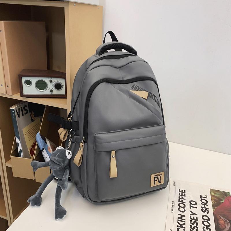 Cool School Bag Male College Student Light Leisure Travel Backpack Female High School Student Simple College Style Computer Backpack