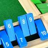 Gioco da Tavolo Chiudi la Scatola in Legno con Tessere Numerate Ribaltabili e Dadi per Gioco Educativo di Strategia Matematica in Famiglia