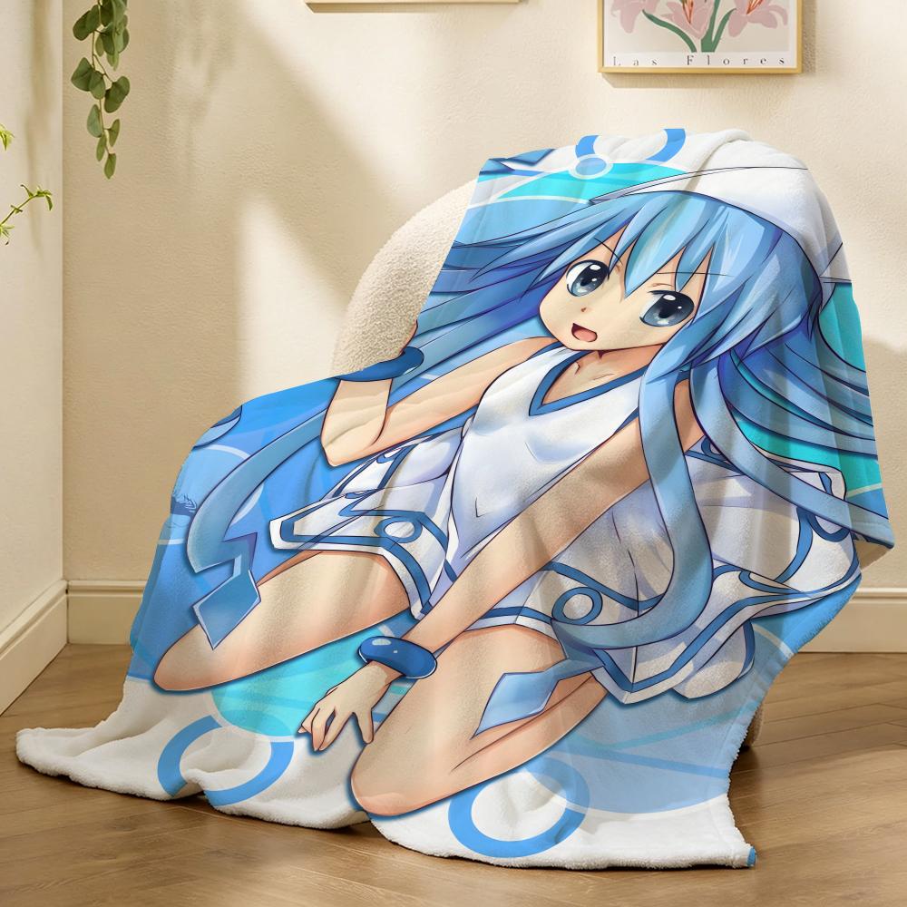 Squid Girl Throw Lightweight 240g Flannel Blanket Soft Skin-friendly for Summer Cooling