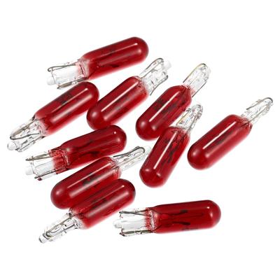X AUTOHAUX T5 LED Incandescent Dashboard Light for Car DC W1.2W 10pcs Red