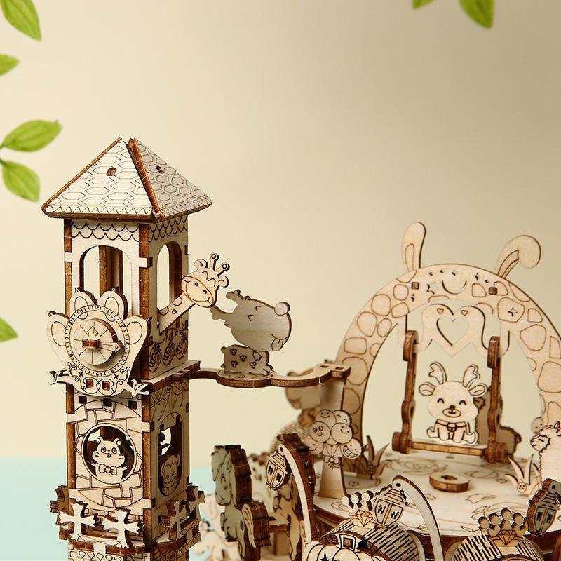 Wooden Animal Party Jigsaw Puzzle: Creative Children's Educational Indoor Ornament