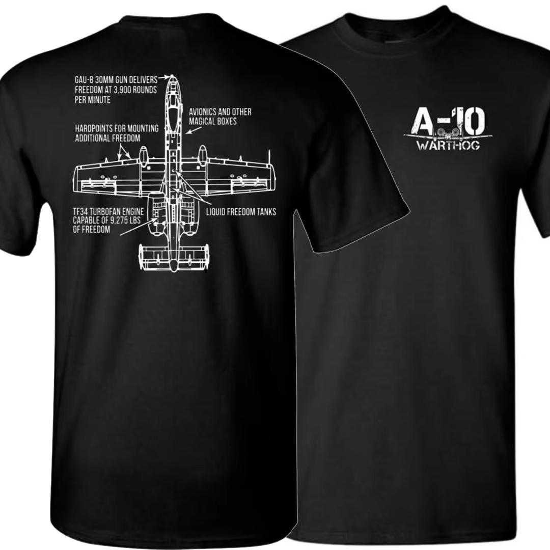 

A10 Warthog Attacker Aircraft Freedom T-shirt. Summer Cotton Short Sleeve O-Neck Mens T Shirt New S-3XL T Shirts for Men 4XL