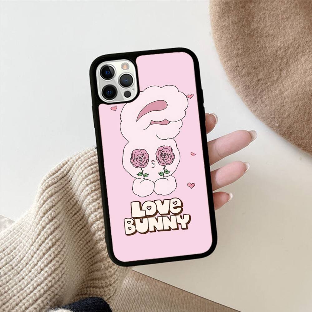 Cute E-EstherS Bunny Rabbit For Iphone 17 Air 16 15 14 13 12 11 Pro Max TPU+PC Plus Shockproof Back Phone Cover