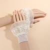 Breathable Wrist Covers With Lace Patterns Sheer Nails Art Photo Props Comfortable Sheer Sleeves