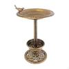 Outdoor Garden Bird Bath Antique Birdbaths Solar Powered for Courtyard Lawn