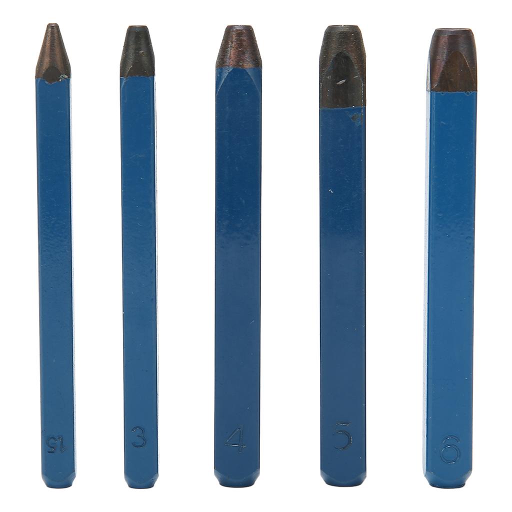 5pcs Jewelry Stamping Set 45 Steel Different Patterns Metal Stamps Punches Tools for Wooden Metal