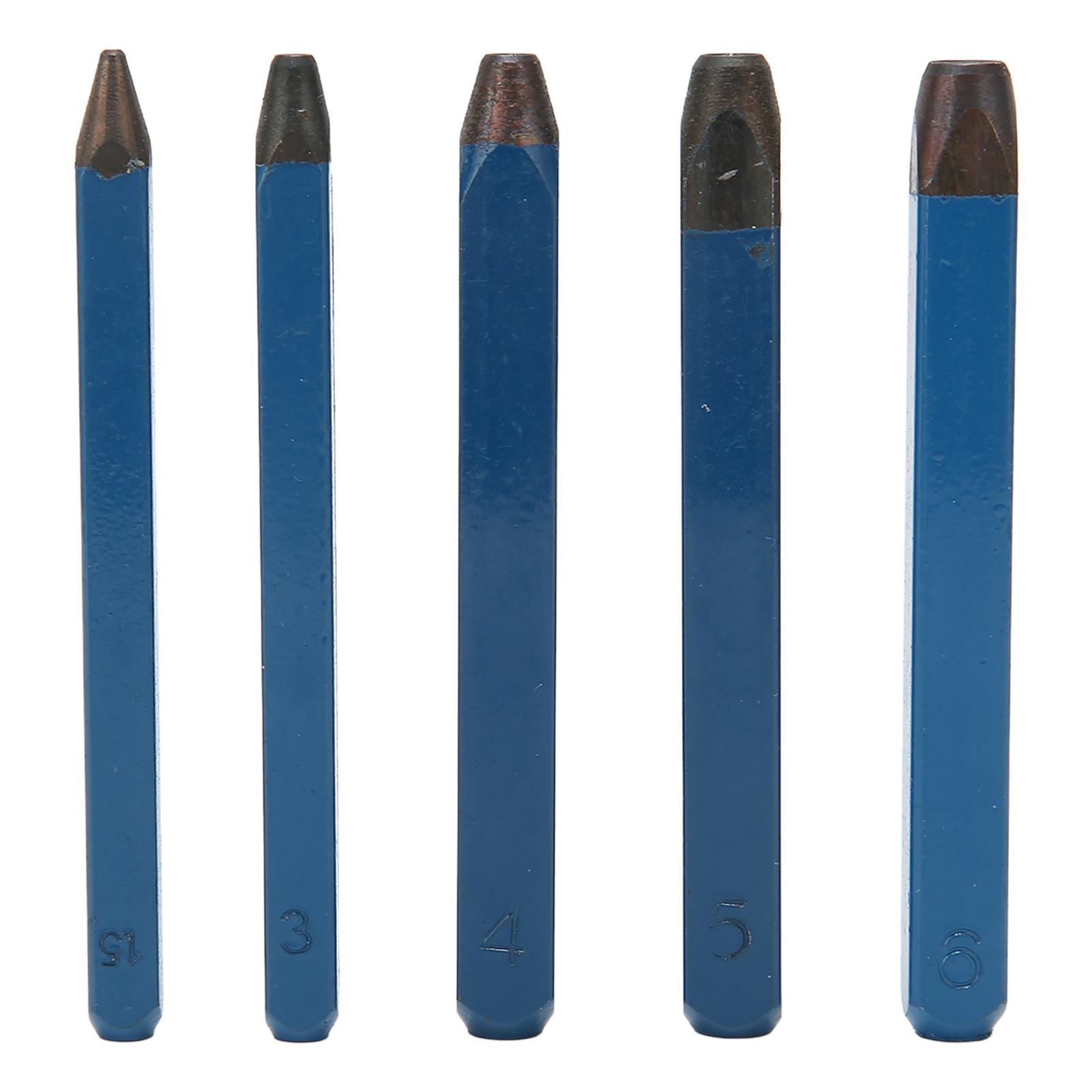 

5pcs Jewelry Stamping Set 45 Steel Different Patterns Metal Stamps Punches Tools for Wooden Metal