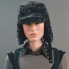 FUR TRAPPER CAP_CURLY CHARCOAL
