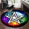 S Pentagon Round Rug Nonslip Area Rug Office Chair Mat Carpet For Living Room Bedroom Home Decor